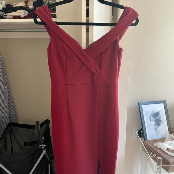 Dresses | Beautiful Burgundy Off The Shoulder Midi Dress | Poshmark